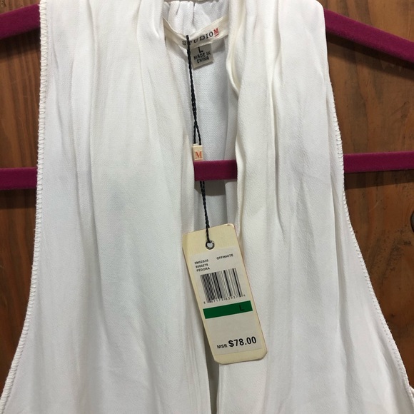 NWT Studio M white tank top size large - Picture 6 of 6